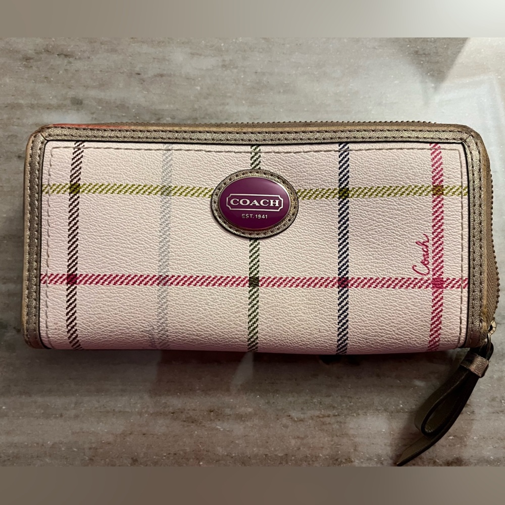 Coach zippered wallet.
